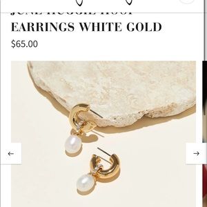 Mignonne Gavigan Gold Huggie Hoops with Pearl Drop